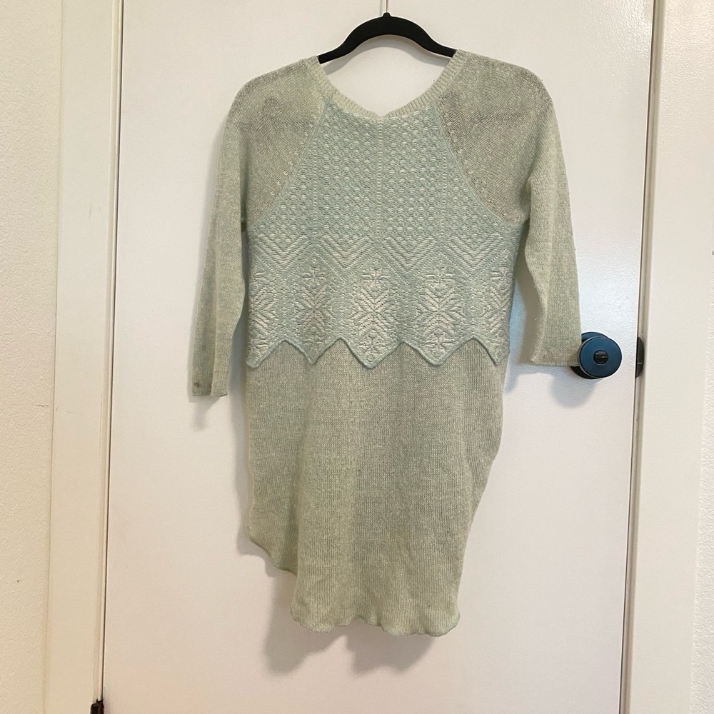 Mint Fee People Fall / Winter High–Low Knit Tunic - Picture 3 of 5